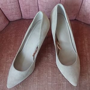 H&M, Nude Suede Heels, 8